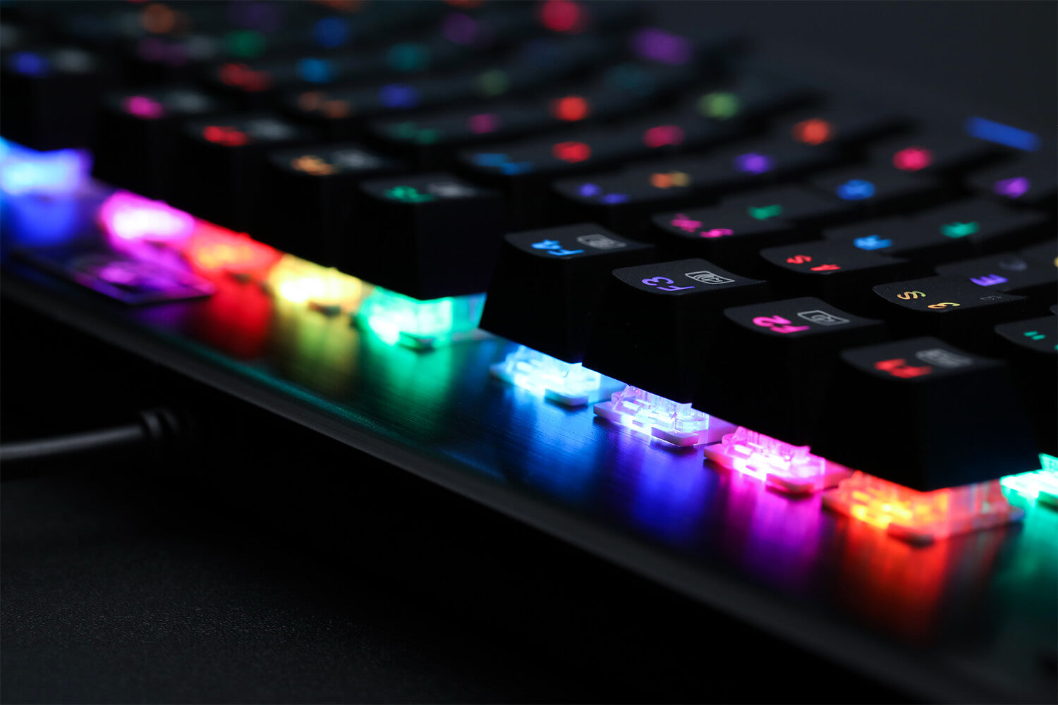 Redragon K561-RGB-DE VISNU 87 Tasten Mechanische Gaming Tastatur LED Beleuchtete Tastatur mit Clicky Blauen Schaltern für PC Gamer und Schreibkraft (Deutsches Tastaturlayout)