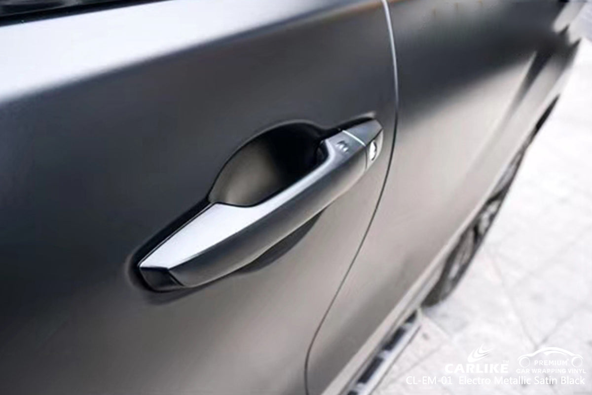 CARLIKE CL-EM-01 satin black matte electro metallic auto wrapping film Kayseri Turkey