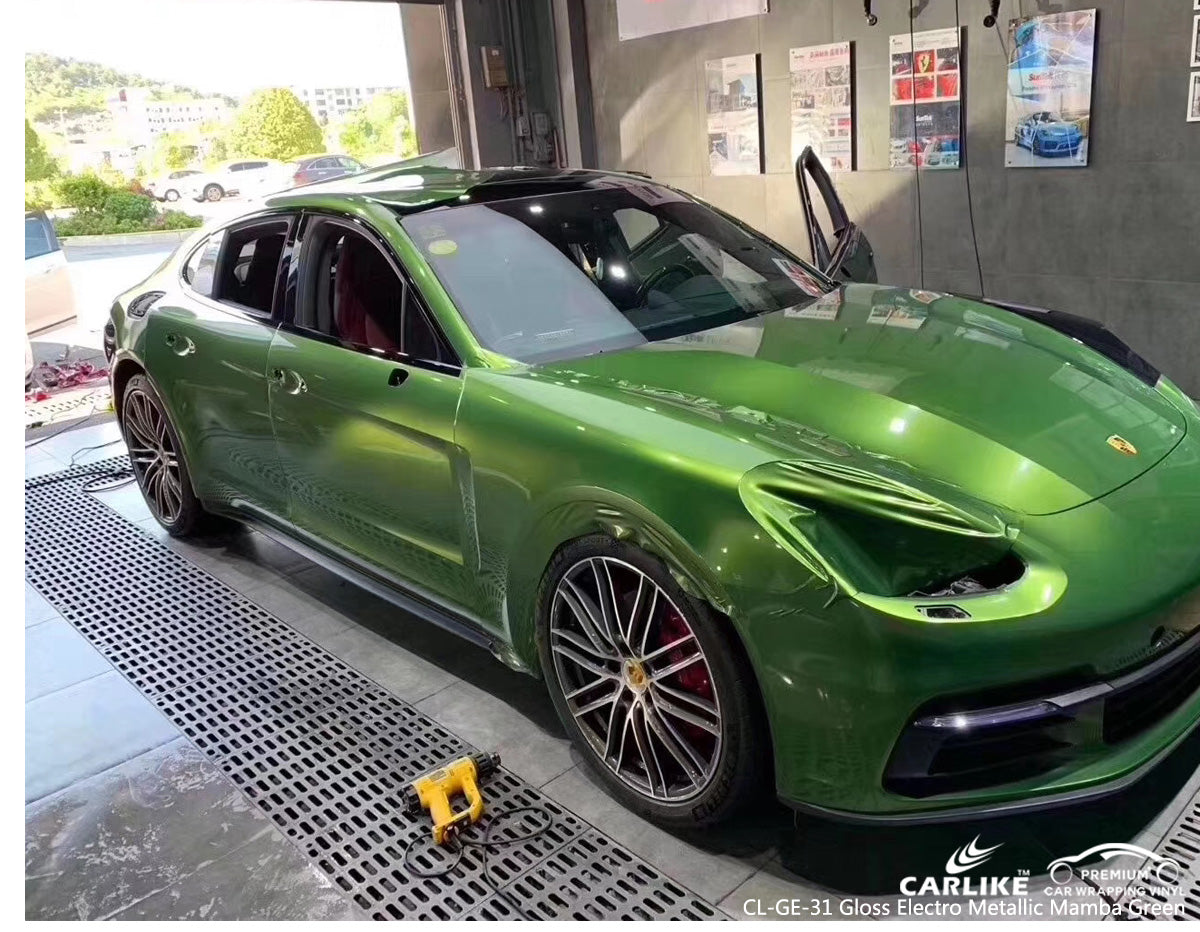 CARLIKE CL-GE-31 gloss electro metallic mamba green vinyl wrapping car Turkey