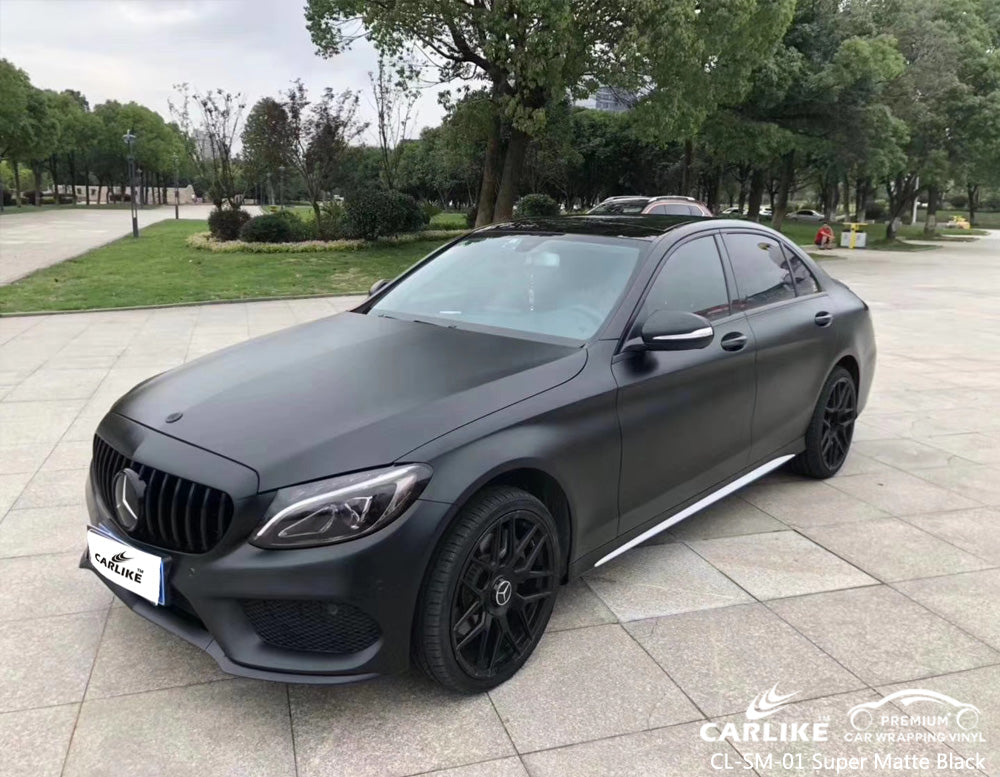 CARLIKE CL-SM-01 super matte black vinyl wrap mercedes Quezon - CARLIKE WRAP