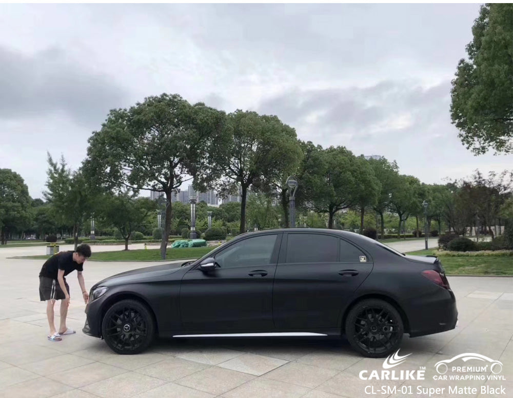 CARLIKE CL-SM-01 super matte black vinyl wrap mercedes Quezon - CARLIKE WRAP