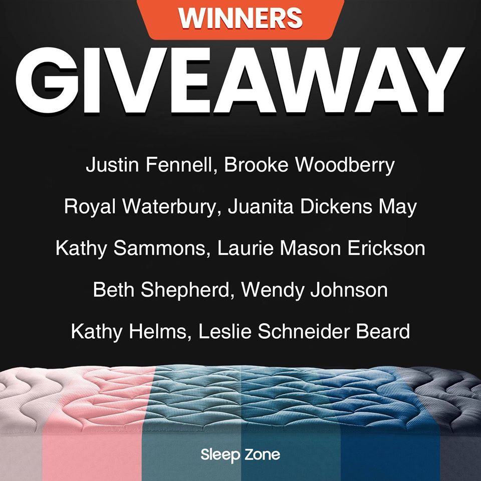 SleepZone,NanoTechnology,Bedding,Energetic,Youth,MattressPad,Giveaway,Winners