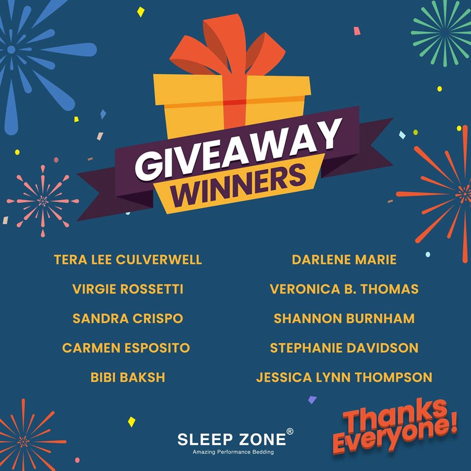 SleepZone,Bedding,Giveaway,MileStone,10kFollowers,EveryoneMatters