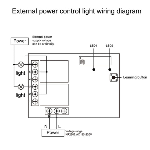 External power control light wiring diagram