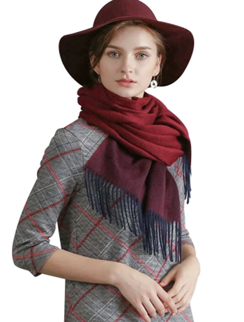 cashmere scarf double faced