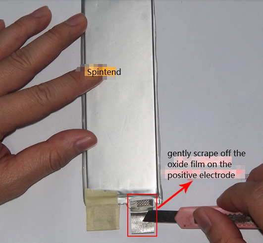 scrape off the oxide film