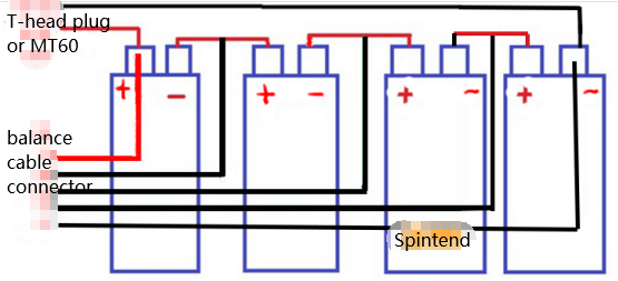 4S battery cells circuit for DIY battery pack