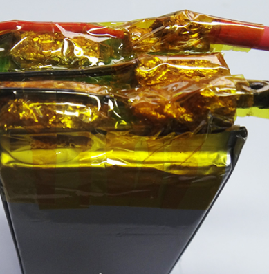 Finished pasting high temp tape in battery cells