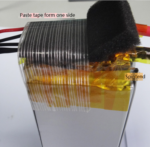 paste the fiber tape in whole battery cell pack