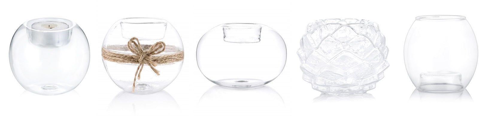 Tealight candle holders (high borosilicate glass)