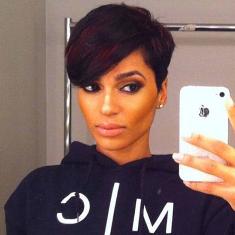 short black wave pixie cut for african american