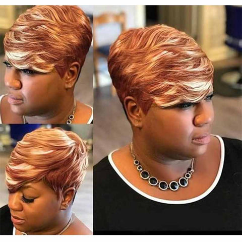 highlight color pixie cut for african american