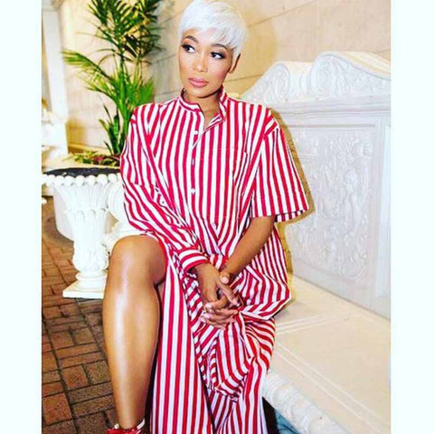 short white pixie cut for african american