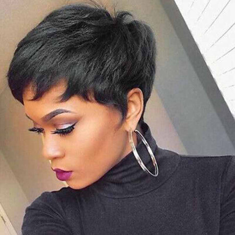 black human hair pixie cut for black women