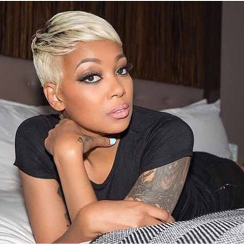 ombre blonde pixie cut for african american