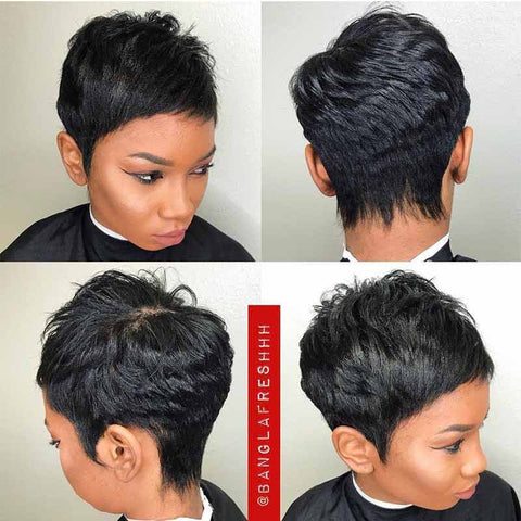 natural pixie cut hairstyle for black women