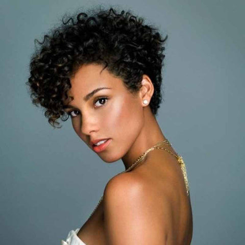 black curly pixie cut for black women
