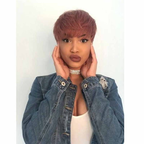 orange pixie cut for black women