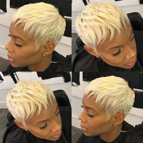 straight blonde pixie cut for african american