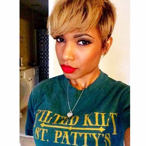 brown ombre pixie cut for african american