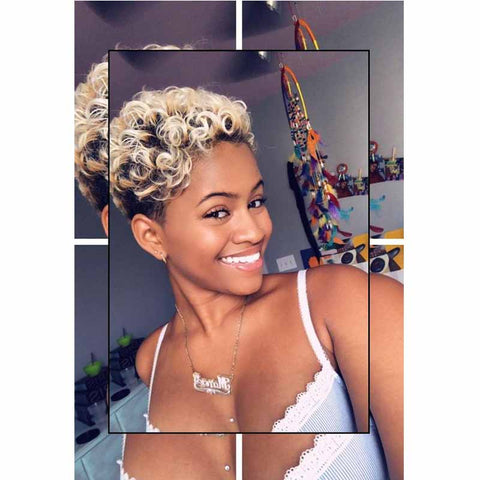 short pixie cut wig for black women