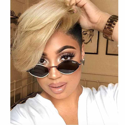 ombre blonde short wig for black women