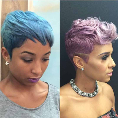 color pixie cut for black women