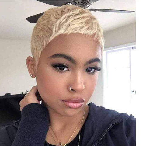 short pixie cut blonde for african american