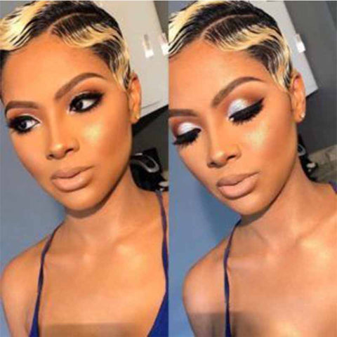 ombre blonde pixie cut hair for black women