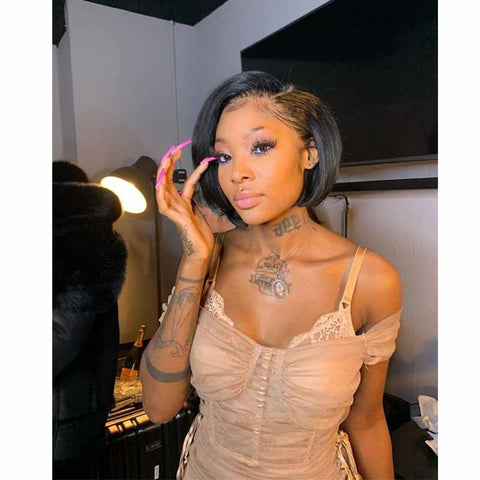 short pixie cut bob wig for black women