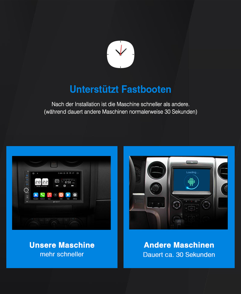 Pumpkin 2 Din Autoradio Android 9,0 Universal 7 Zoll Bildschirm Radio mit Navi Bluetooth, Unterstützt USB/SD Android Auto CarPlay DAB+ WIFI