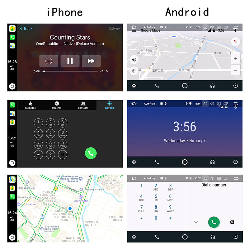 Pumpkin 2 Din Autoradio Android 9,0 Universal 7 Zoll Bildschirm Radio mit Navi Bluetooth, Unterstützt USB/SD Android Auto CarPlay DAB+ WIFI