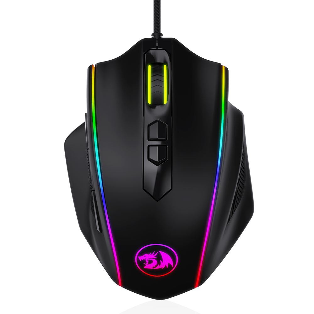 Redragon Impact M908 RGB MMO Laser Wired Gaming Mouse with 12,400 