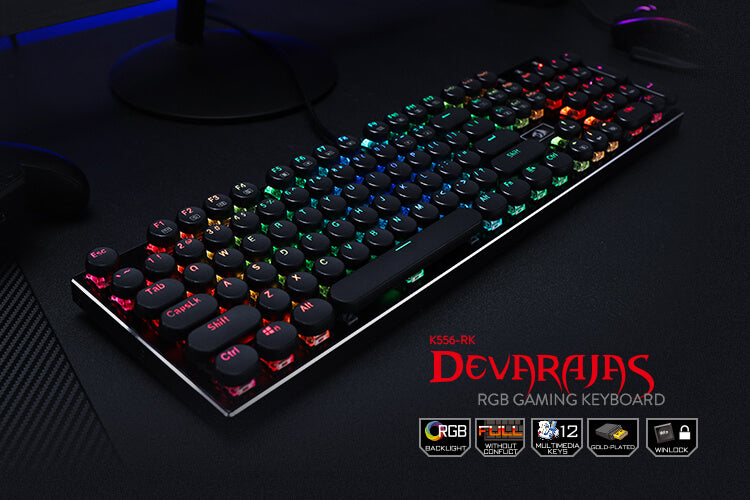 redragon k556-rk round keys gaming keyboard