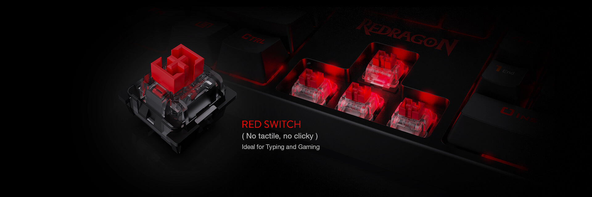 Redragon K582 SURARA Red LED Gaming Keyboard (Open-box)