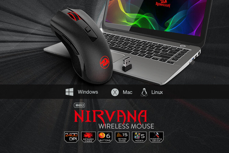 red wireless gaming mouse