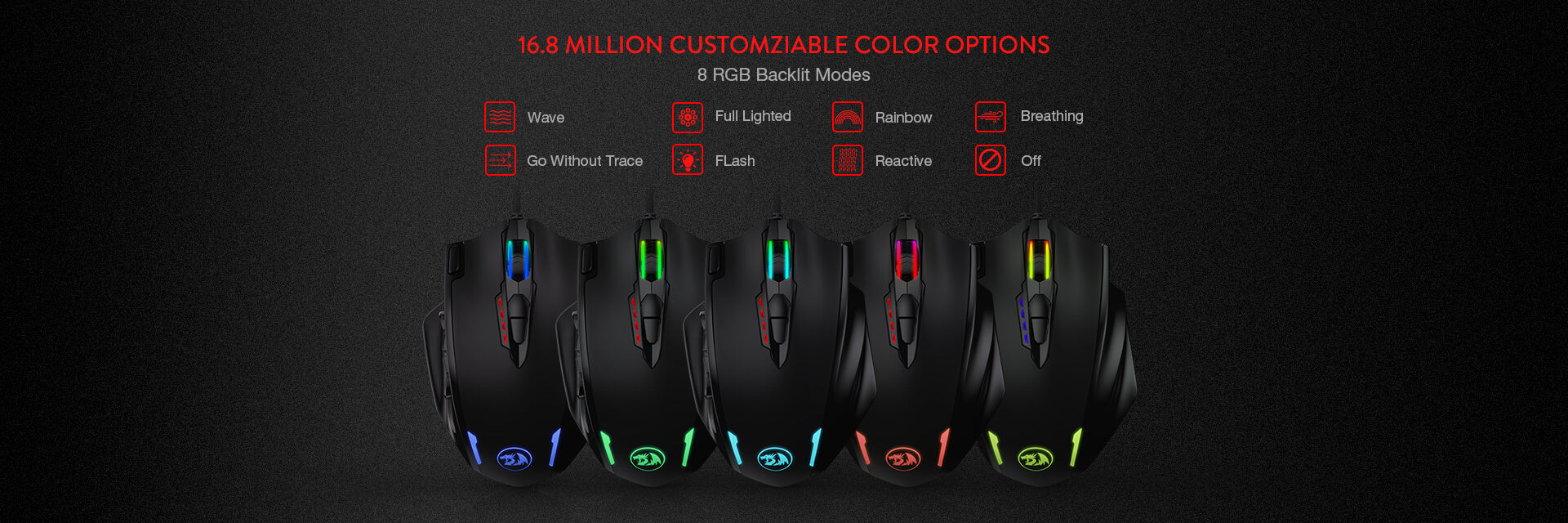 redragon m908 impact mmo gaming mouse