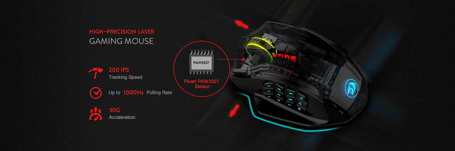 redragon impact m908 mmo mouse
