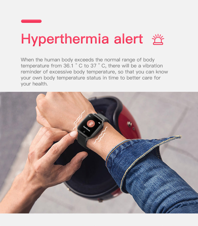 T1 Body Temperature Measurement Smart Watch Men Women Heart Rate Monitor Ip67 Waterproof For Android IOS Phone Smartwatch