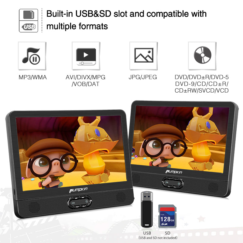 12 inch dual screen dvd player