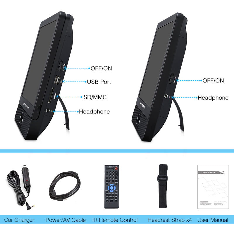 rca dual screen portable dvd player