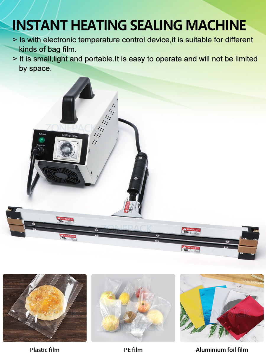 ZONESUN Aluminum Vacuum Composite Film Impulse Sealer Sealing Machine