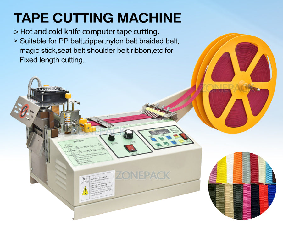 ZONEPACK Hot and cold Electrical automatic Mask rope cutting machine nose bridge ear belt rope Nylon Tapes cutting machine