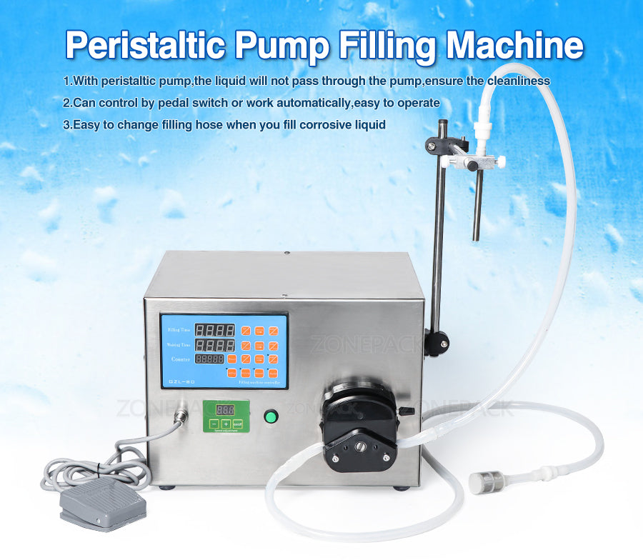 ZONEPACK ZS-YT80 Semi Automatic Small Perfume Oil Bottles Liquid Filling Machinery For Olive Oil Water