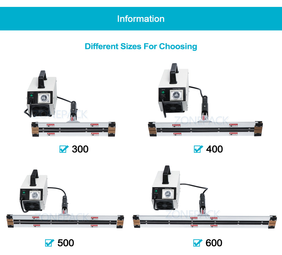 ZONESUN Aluminum Vacuum Composite Film Impulse Sealer Sealing Machine