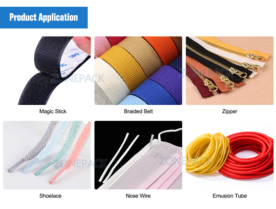 ZONEPACK Hot and cold Electrical automatic Mask rope cutting machine nose bridge ear belt rope Nylon Tapes cutting machine