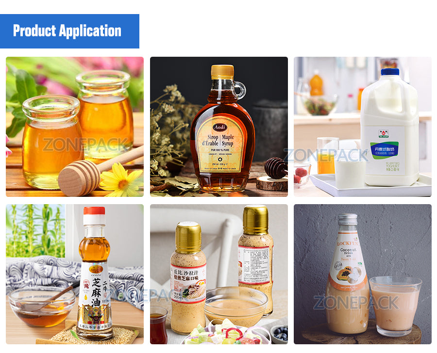 ZONEPACK Semi Automatic Paste Filling Machines Pneumatic Can Honey Cooking Oil Beverage Small Bottle Weighing Filling Machine