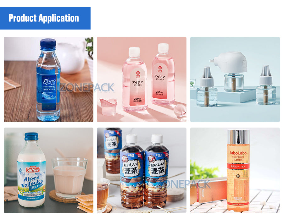 ZONEPACK Peristaltic Pump Filling Machine Aerosol Soda Beverage Wine Drink Perfume Bottle Water Automatic Packing Making Machines