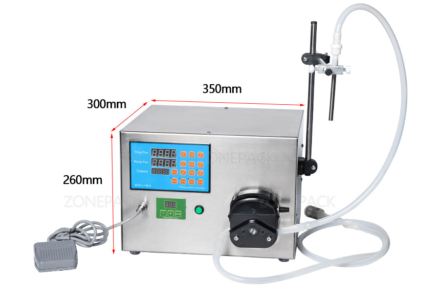 ZONEPACK ZS-YT80 Semi Automatic Small Perfume Oil Bottles Liquid Filling Machinery For Olive Oil Water