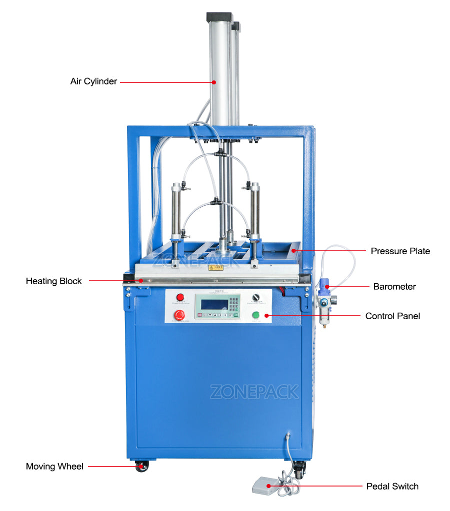 ZONEPACK ZS-XD600 Pouch Vacuum Heat Package Sealing Machine Manufacturers Semi Automatic Plastic Bags Packing Machine